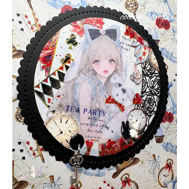 コラージュシート 素材紙 a4デザインペーパー 人物 女の子