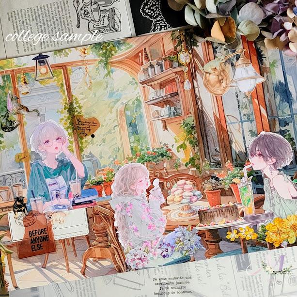 コラージュシート 素材紙 a4デザインペーパー 人物 女の子 Tomomi様