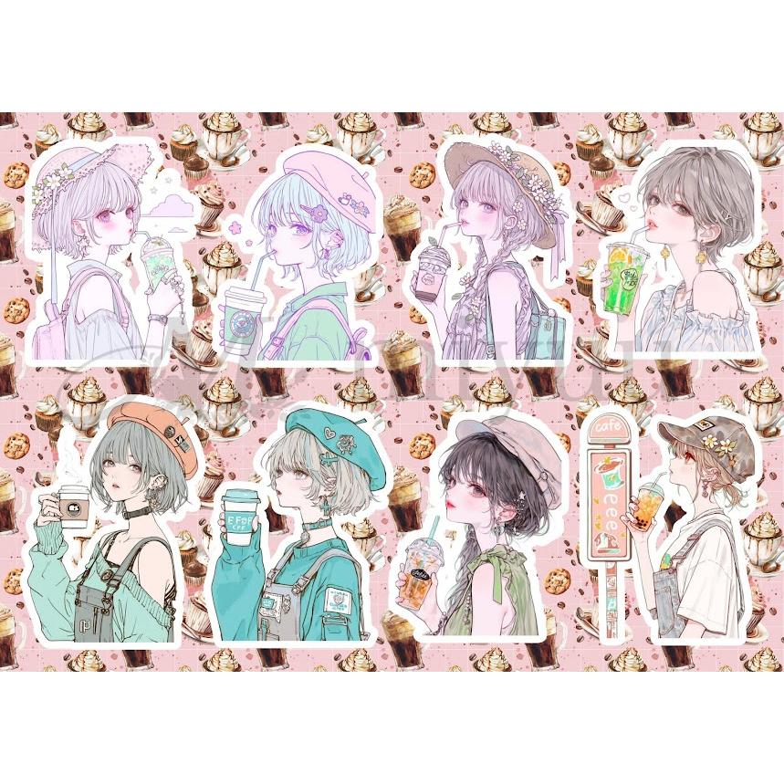 コラージュシート 素材紙 a4デザインペーパー 人物 女の子 Tomomi様