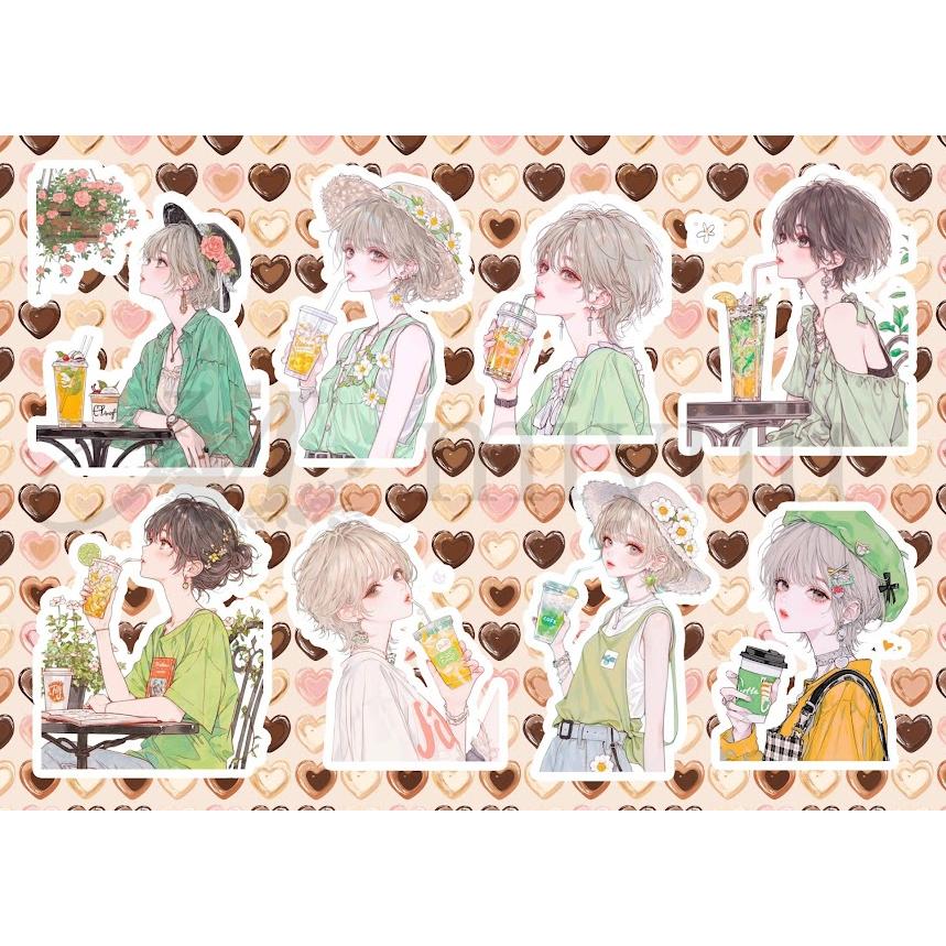 コラージュシート 素材紙 a4デザインペーパー 人物 女の子 Tomomi様