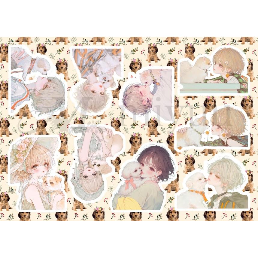 コラージュシート 素材紙 a4デザインペーパー 人物 女の子 Tomomi様