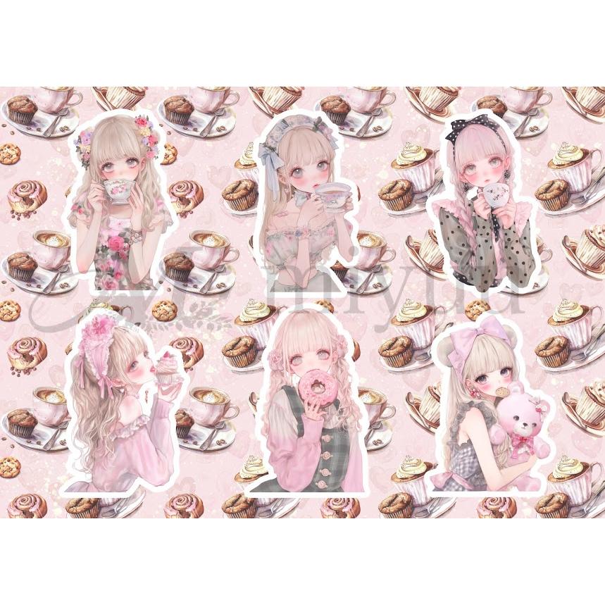 コラージュシート 素材紙 a4デザインペーパー 人物 女の子 Tomomi様