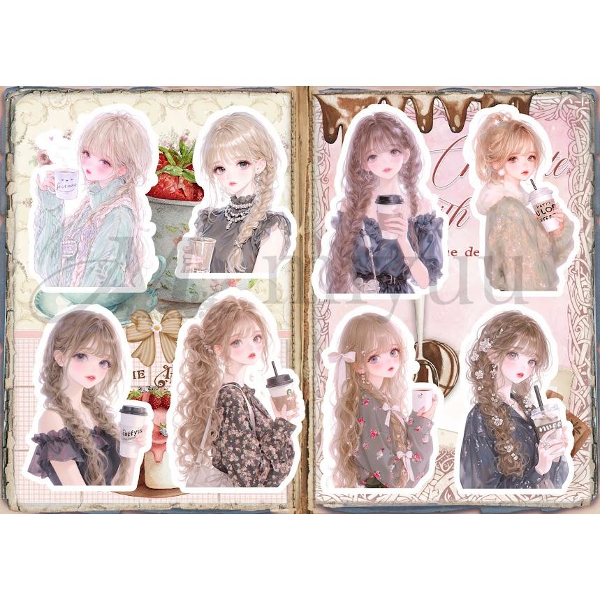 コラージュシート 素材紙 a4デザインペーパー 人物 女の子 Ran様