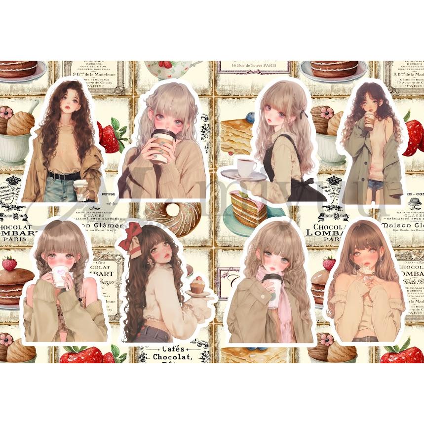 コラージュシート 素材紙 a4デザインペーパー 人物 女の子 Ran様