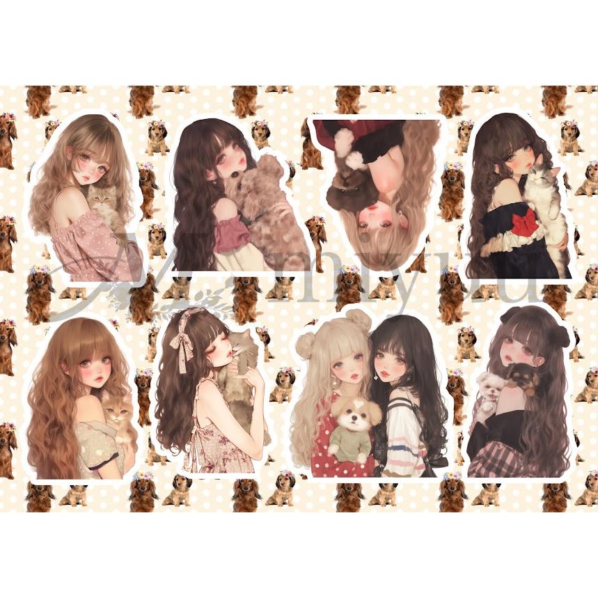 コラージュシート 素材紙 a4デザインペーパー 人物 女の子 Ran様