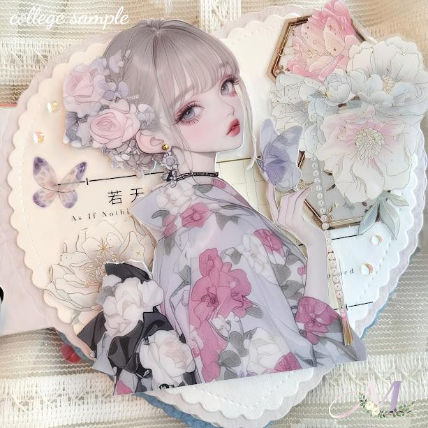 コラージュシート 素材紙 a4デザインペーパー 人物 女の子 Ape様 kayo