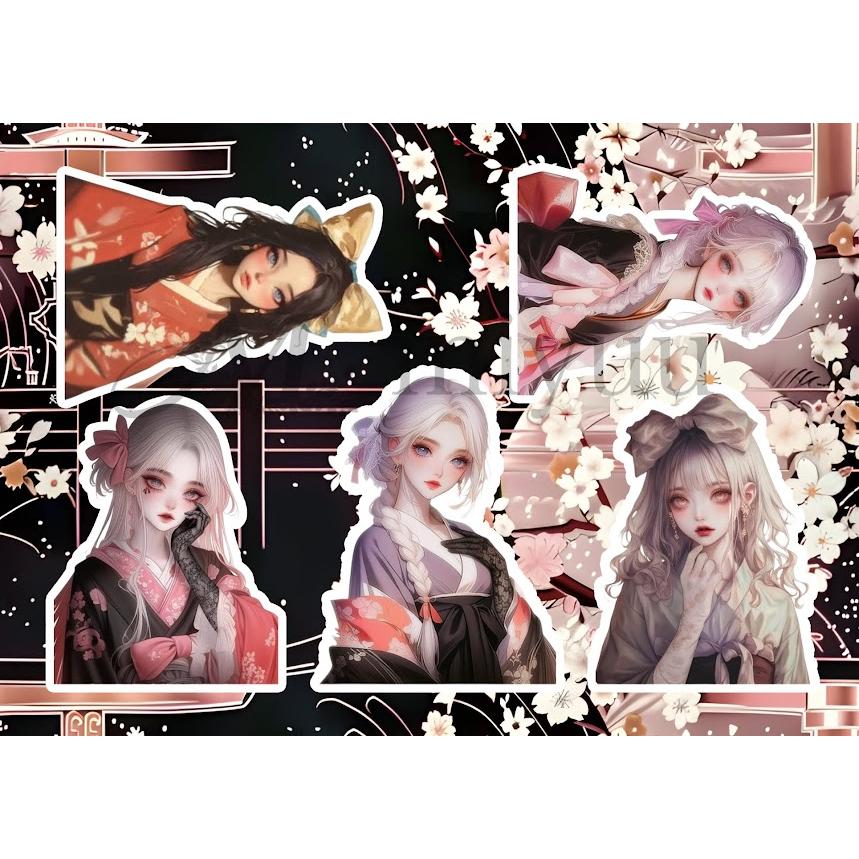 コラージュシート 素材紙 a4デザインペーパー 人物 女の子 Ape様