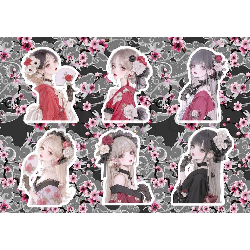 コラージュシート 素材紙 a4デザインペーパー 人物 女の子 Ape様