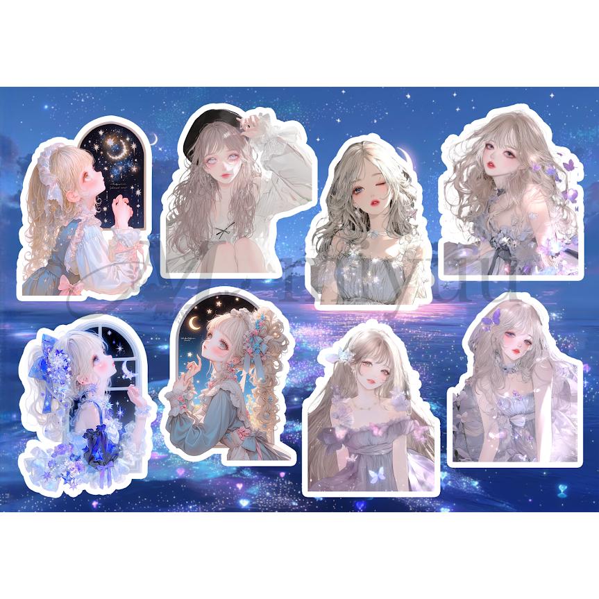 素材紙 a4デザインペーパー コラージュシート 人物 女の子 デザイン