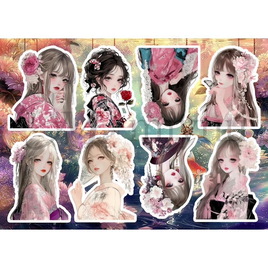 素材紙 a4デザインペーパー コラージュシート 人物 女の子 デザイン