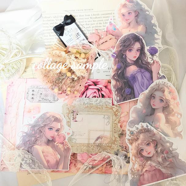 コラージュシート 素材紙 女の子 コラージュ素材 コラージュ素材紙