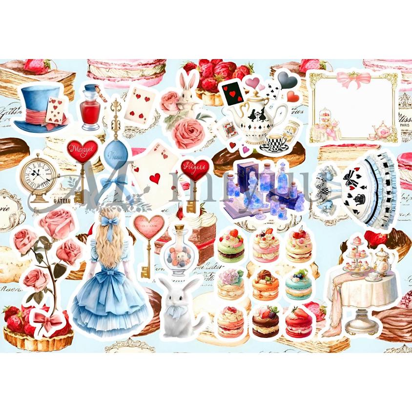 デザインペーパー a4 ラッピングペーパー かわいい アリス A4