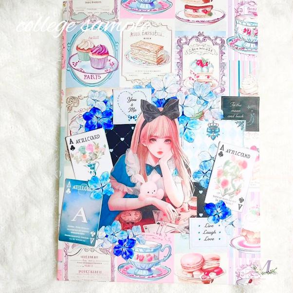 デザインペーパー a4 ラッピングペーパー かわいい アリス A4