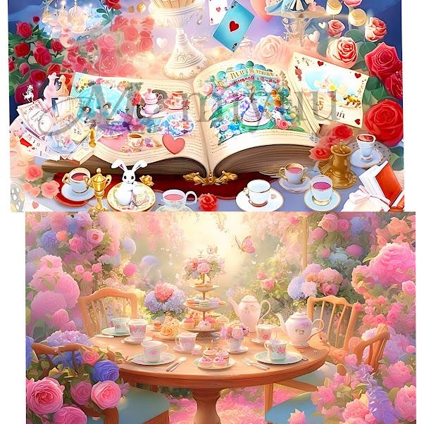 デザインペーパー a4 ラッピングペーパー かわいい アリス A4