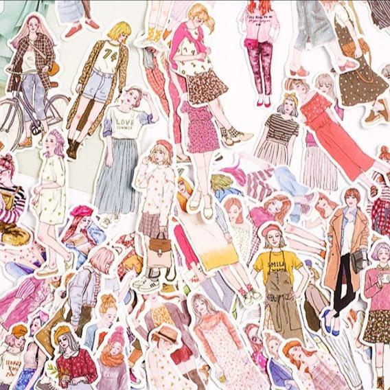 フレークシール 海外 シール 女の子 海外作家 ステッカー コラージュ スクラップブッキング おすそ分けファイル ジャンクジャーナル 雑貨 Flakeseal0017 Miyuu 通販 Yahoo ショッピング