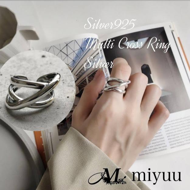 リング 指輪 レディース シルバー フリーサイズ マルチリング シルバーリング クロスリング オープンリング おしゃれ かわいい シンプル 韓国 Ring0003 Miyuu 通販 Yahoo ショッピング
