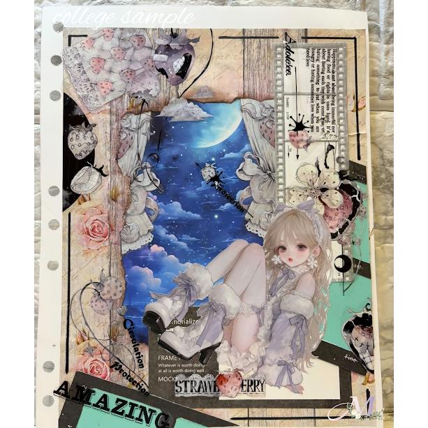 シールセット女の子 大容量 女の子ステッカー コラージュ素材 女の子