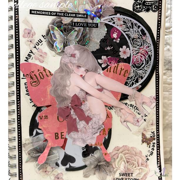 シールセット女の子 大容量 女の子ステッカー コラージュ素材 女の子