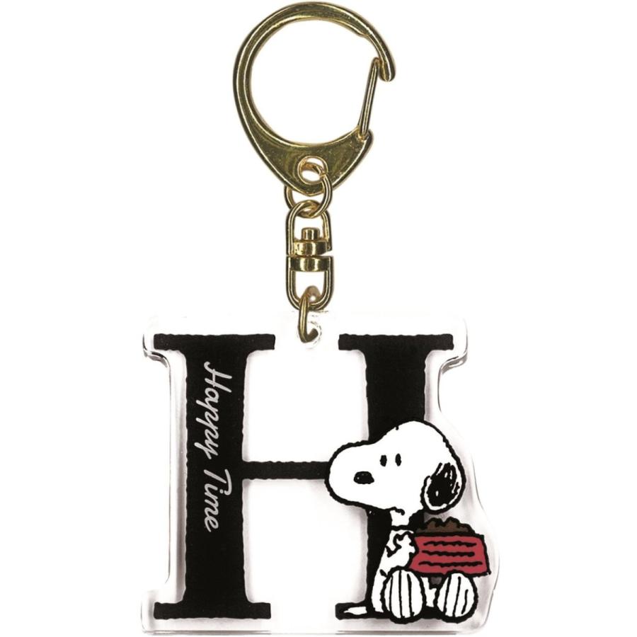 スヌーピーイニシャルキーホルダー H イニシャル かわいい スヌーピー キーホルダー プレゼント ギフト アクリル バッグチャーム ダイカット Surajinformatics Com