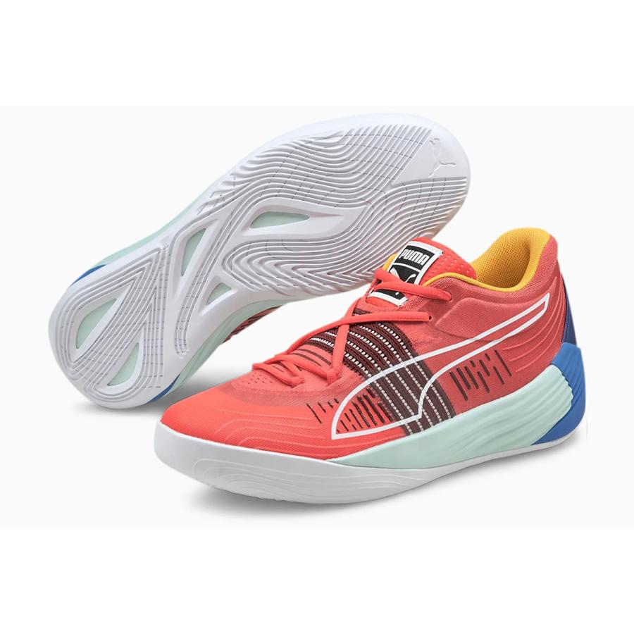 最大10 Offクーポン バッシュ プーマ Puma フュージョンニトロ Fuzion Nitro Sunblaze Bluemazing 01 返品 交換不可