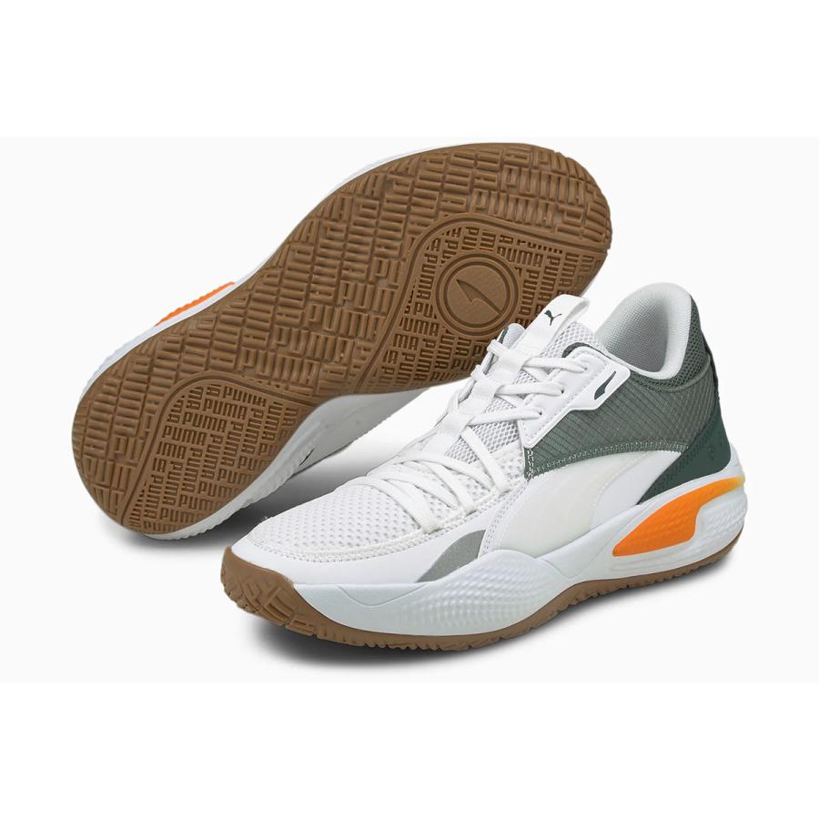 ベビーグッズも大集合 バッシュ プーマ Puma コートアンドライダーポップ Court And Rider Pop White Vibrant Orange 02 返品 交換不可