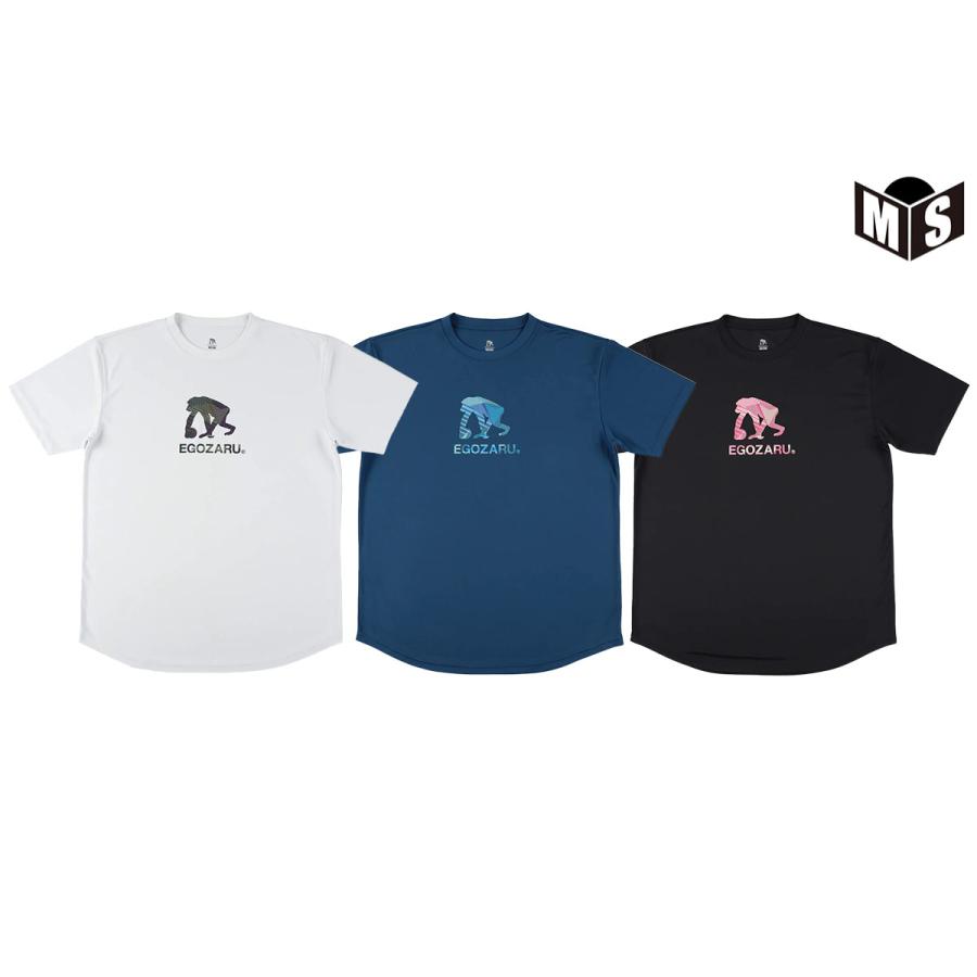 EGOZARU（エゴザル） ワイドジオメトリック ロゴ Tシャツ