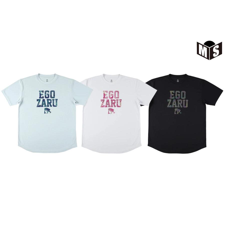 EGOZARU（エゴザル） ワイドジオメトリック ブロック Tシャツ