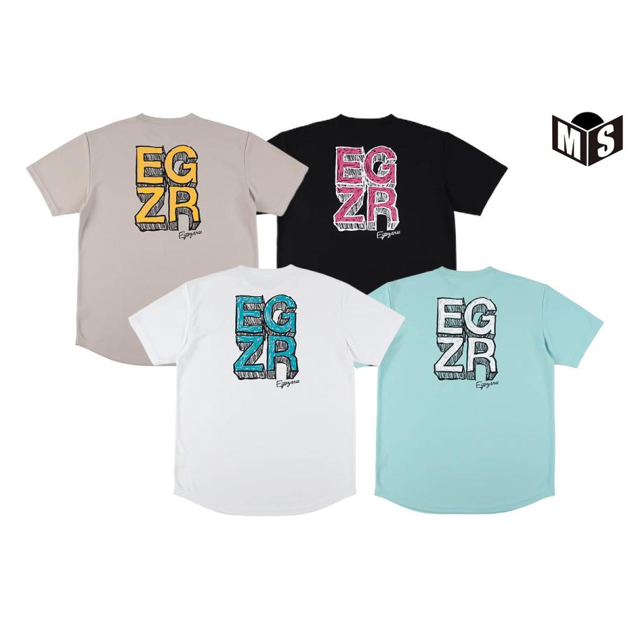 EGOZARU（エゴザル） スクリブルブロック バックプリント Tシャツ