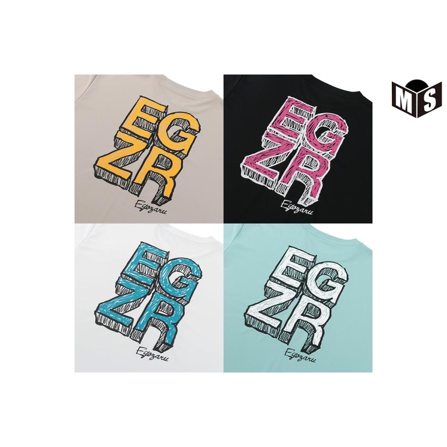EGOZARU（エゴザル） スクリブルブロック バックプリント Tシャツ