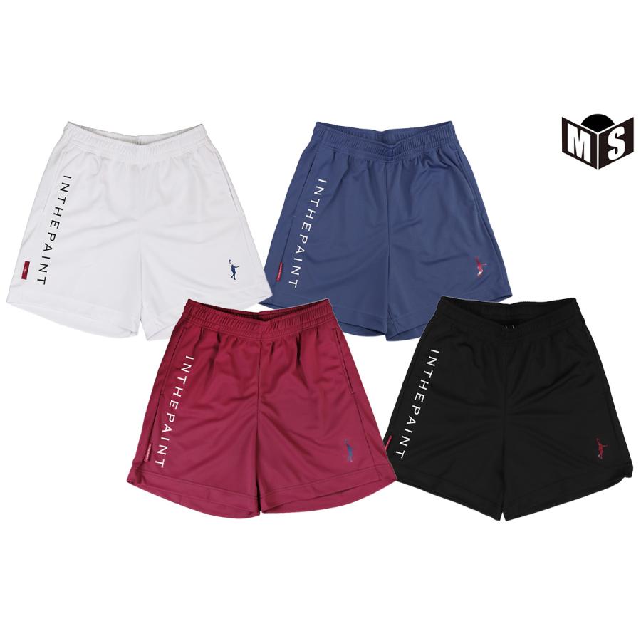 膝上ショート丈] カーマイン＆インディゴショーツ（ポケット付き