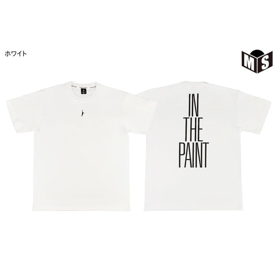 ホワイト ロゴ入り Tシャツ スリーロウズTシャツ インザペイント 【ITP26005】 バスケ tシャツ