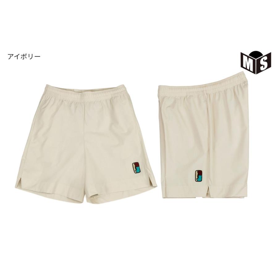 膝上ショート丈]サガラワッペンウーブンショーツ インザペイント