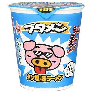 ブタメン タン塩味ラーメン 即席カップ麺　おやつカンパニー　15個入り1BOX｜mizota