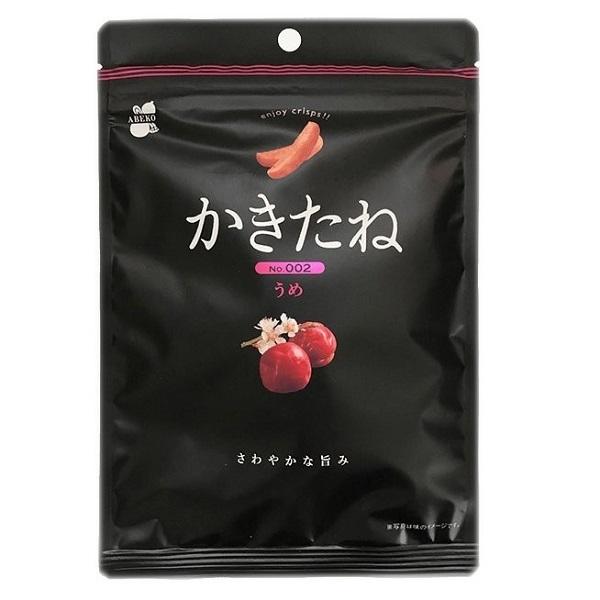 阿部幸製菓　かきたね 002 うめ 60g×６袋　柿の種　独自の食感 黒パッケージ｜mizota