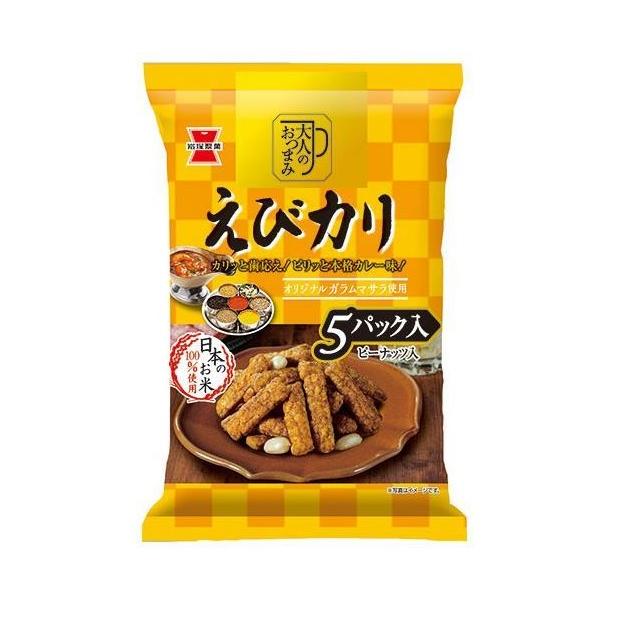 岩塚製菓 大人のおつまみ えびカリ 80g（4パック入）×1袋 : みぞた