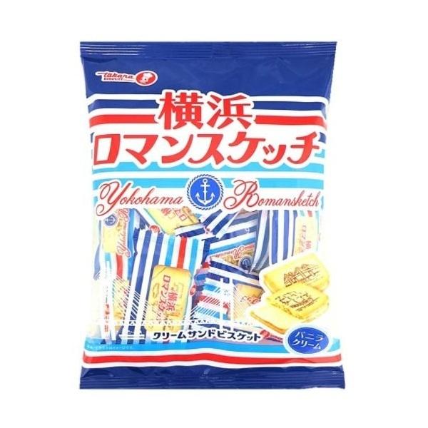 横浜ロマンスケッチ クリームサンドビスケット 118ｇ×１５袋　宝製菓｜mizota