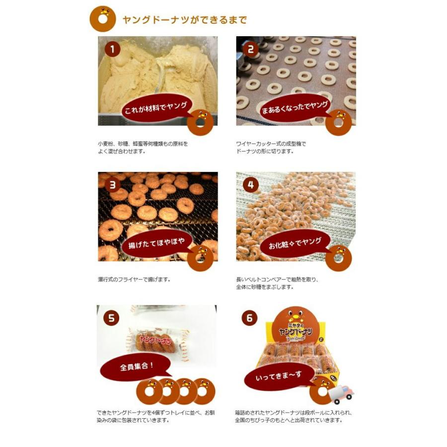 宮田製菓 ヤングドーナツ 4個×20パック×1BOX : みぞた オンライン