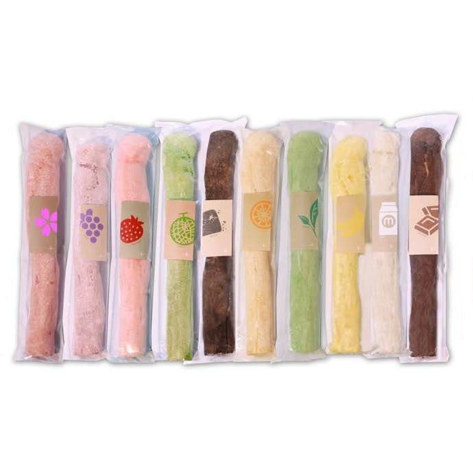 信頼 麩菓子 フルーツ味 ロングふ菓子 約４３cm 10種類から2種類 選べる40本セット き 人気ブランドを Neocead Com