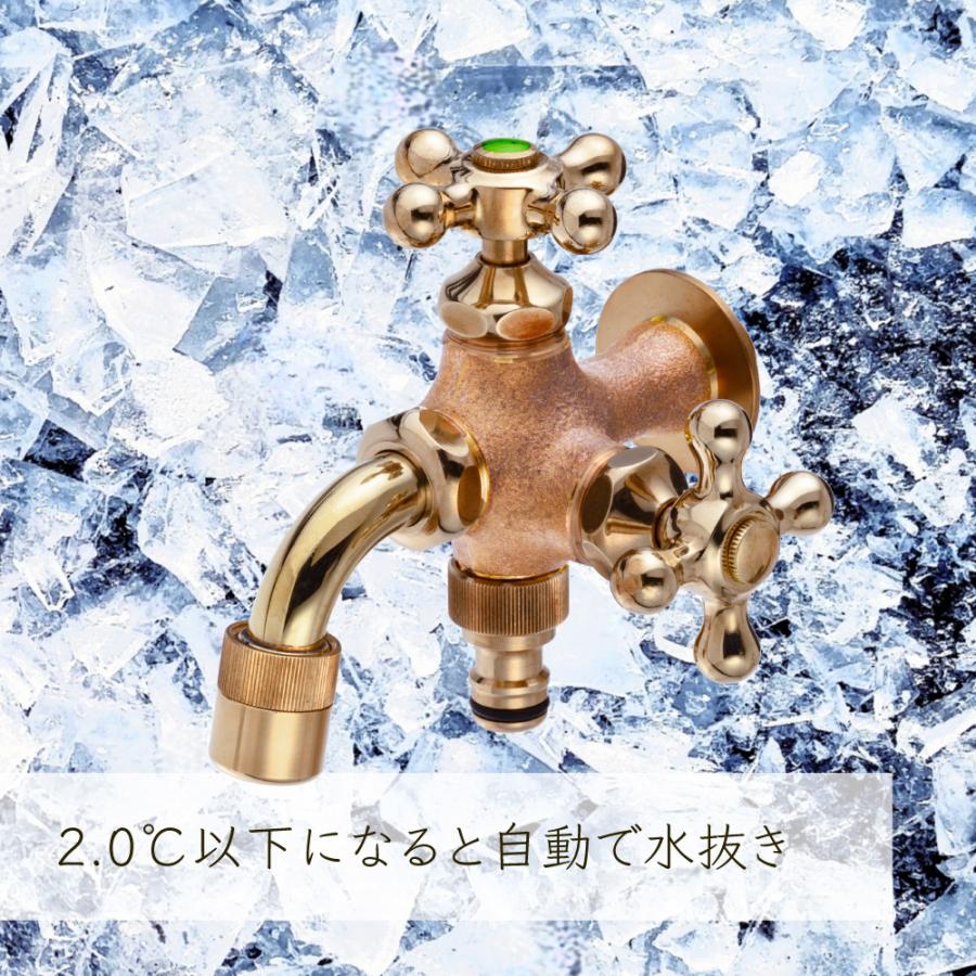 水生活製作所 二口万能胴長水栓 (凍結防止・鋳肌) | 水抜き メーカー直