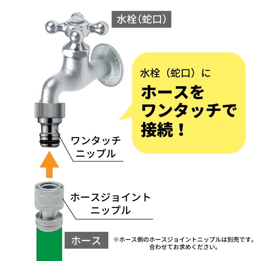 水生活製作所 蛇口 パーツ ワンタッチニップル 内ネジ G1/2 ホース接続