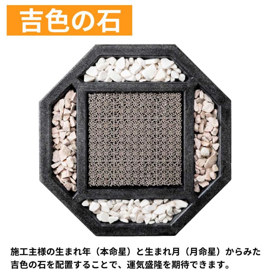 ガーデンパン 水栓パン Octagon オクタゴン 八角形 ブラック 黒 水受け 屋外 外構 エクステリア レジンコンクリート 日本製 4色展開 G211P8 水生活製作所 MIZSEI_12