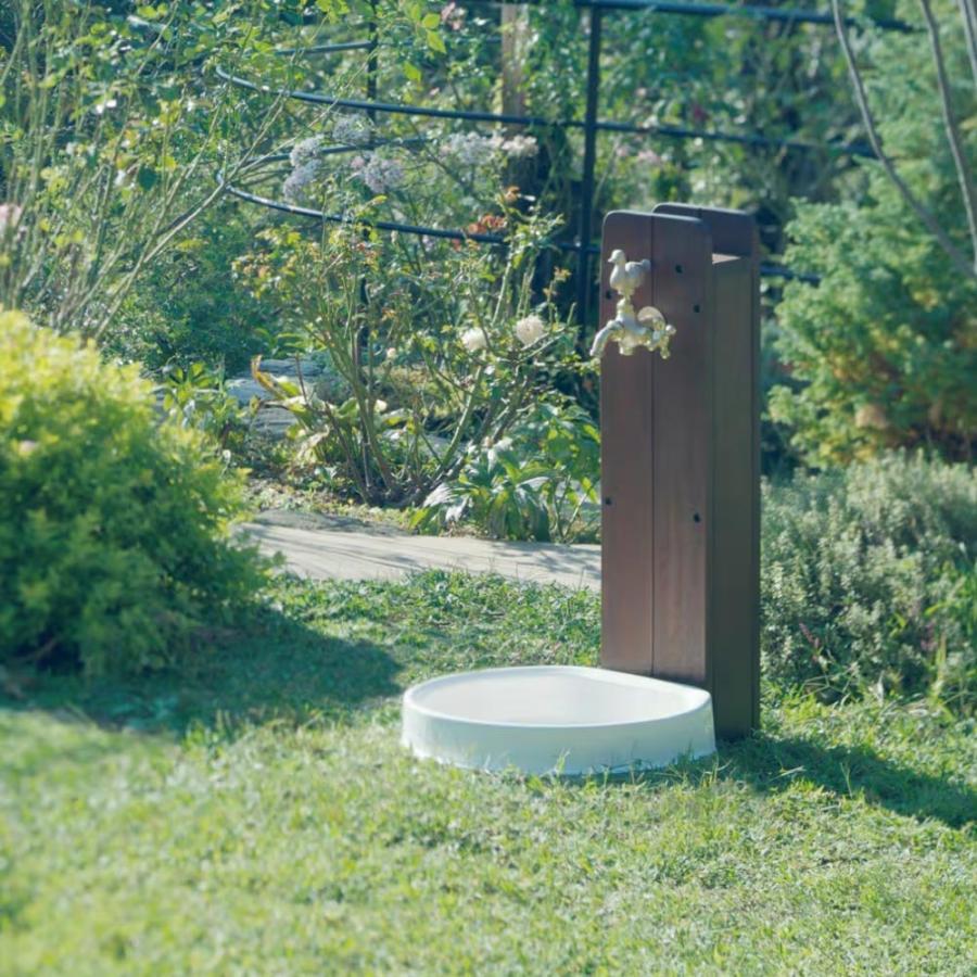 水生活製作所 立水栓 水栓柱 ウッド水栓柱（ボード） 木製 蛇口1口 庭