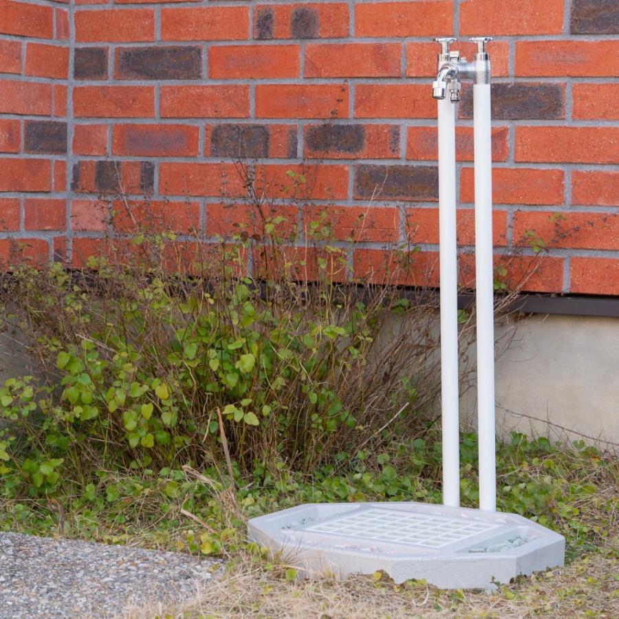 水生活製作所 2管式湯水混水栓柱 ツインクルピラー 立水栓 水栓柱 2口