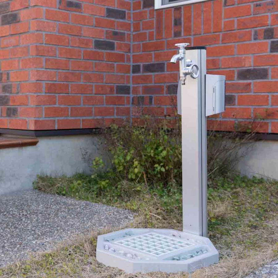 水生活製作所 立水栓 充電スタンド PRIZMII LE プリズム シルバー 電気