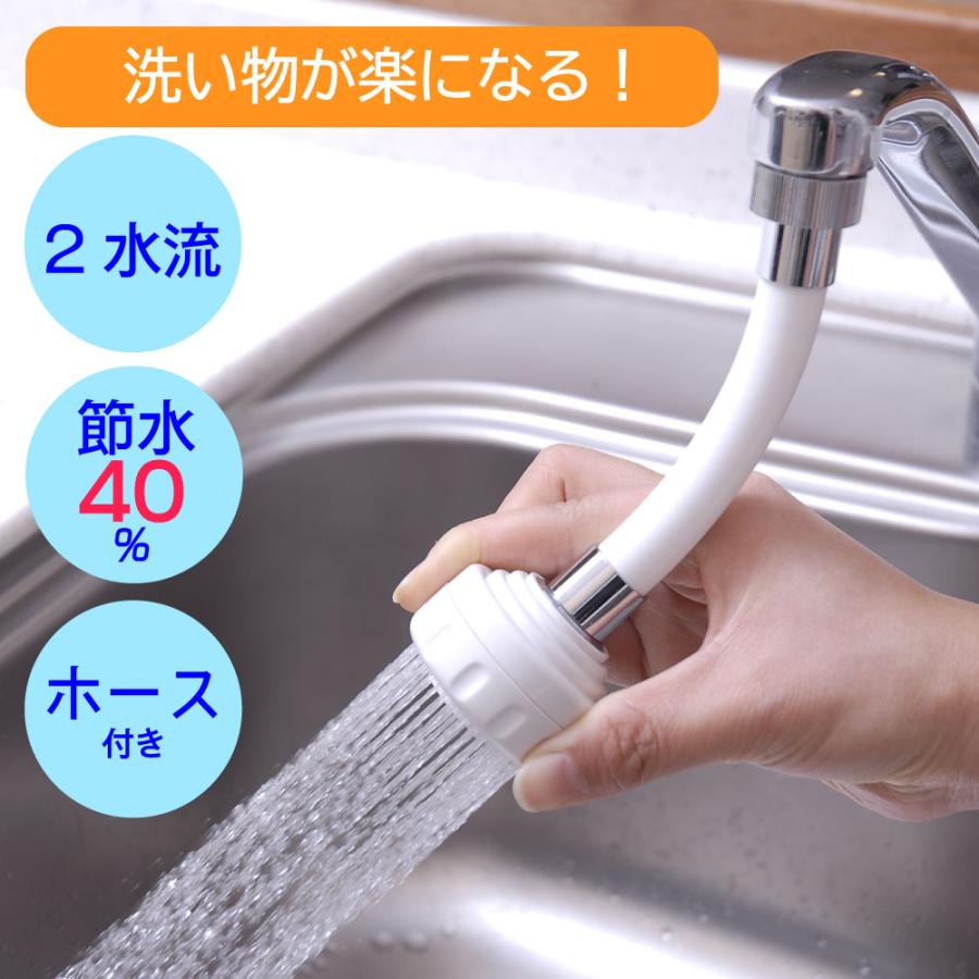 水生活製作所 首振り節水キッチンシャワー・ホース付 | 節水 首振り