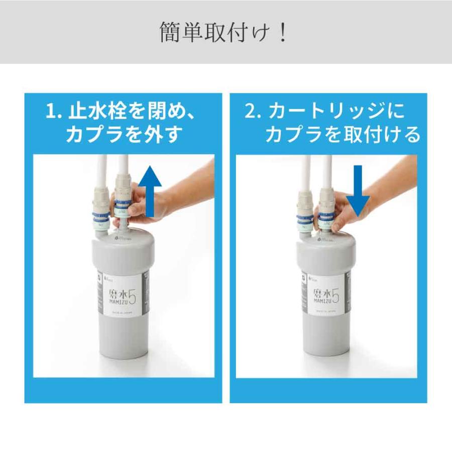 浄水器 カートリッジ JWWA アンダーシンク PFAS＋19物質除去 NSF認証 磨水５ 高コスパ 2年交換  PFOA PFOS ビルトイン 交換用 フィルター  日本製 水生活製作所｜mizsei｜07