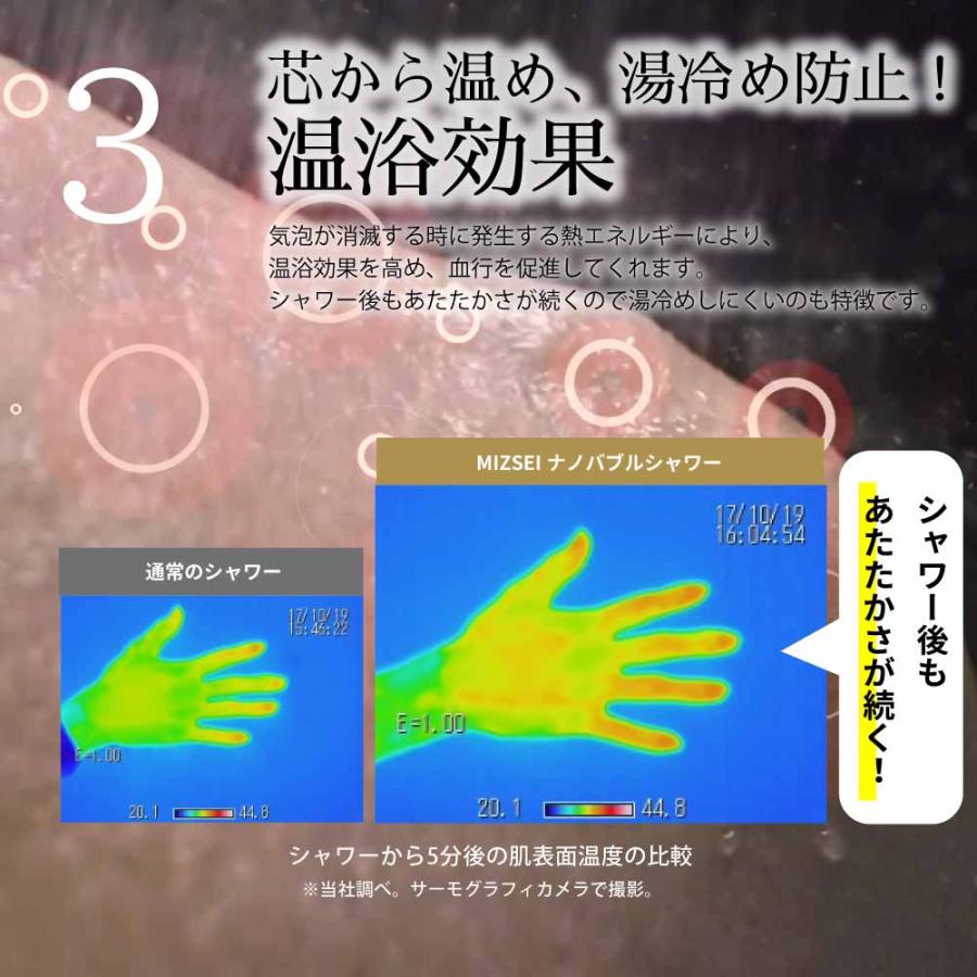 バブリーミスティシャワー 2.0 マイクロナノバブル シャワーヘッド 美容 日本製 ミスト 手元止水無し 節水 ホワイト 水生活製作所 ミズセイ mizsei 公式 ギフトの画像