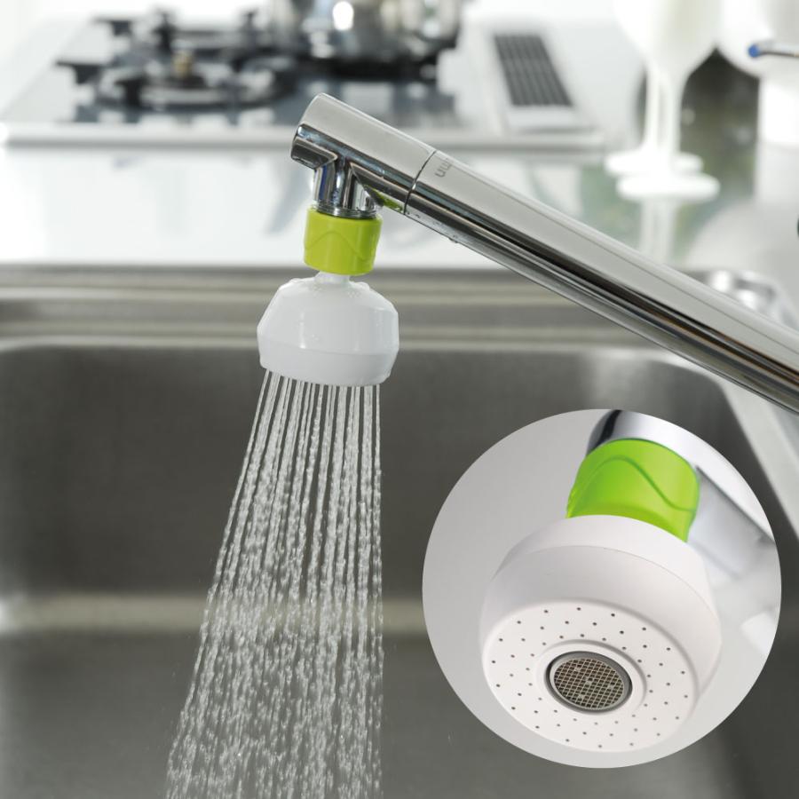 フリフリシャワー 2個セット 水生活製作所 ふりふりキッチンシャワー 全4色 3水流 ストレート