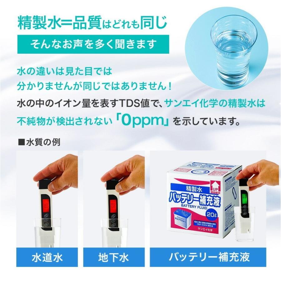 バッテリー補充液 精製水 純水 大容量 l入り コックなし 送料無料 メーカー サンエイ化学 4 水処理用品ドットコム 通販 Yahoo ショッピング