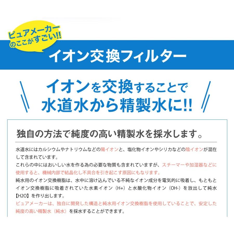 卓上型精製水器 ピュアメーカー専用 交換 精製水カートリッジ 1個